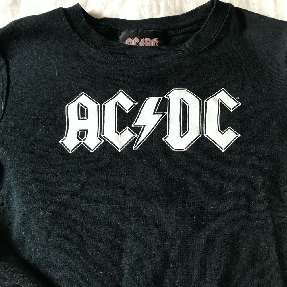 ☘️🍋AC/DC logo long sleeved tee black/white - Picture 4 of 7